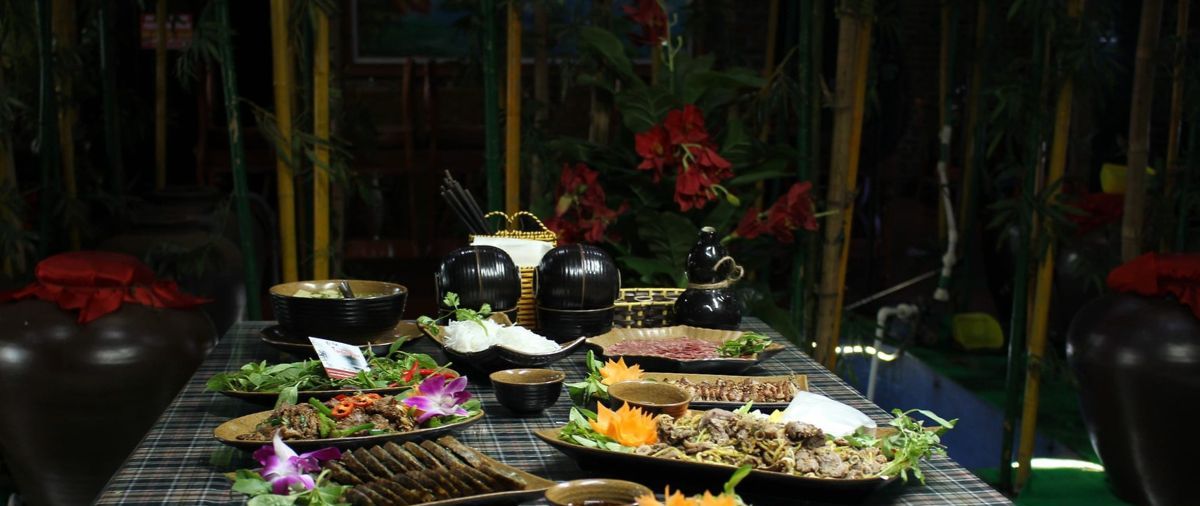 Try Ninh Binh specialties - A Table Set by Limestone Mountains & Ancient Rice Fields